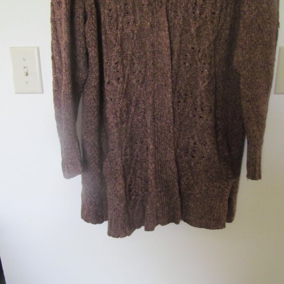 Faded Glory Brown Cardigan Sweater Size 4X - Picture 2 of 2